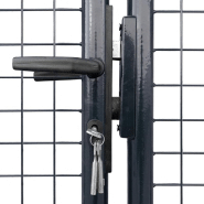Vidaxl portail en maille de jardin acier galvanisé 400 x 200 cm gris 143379_1