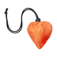 Sac shopping pliable en polyester RPET - labélisé RPET - couleur orange - 34g_1