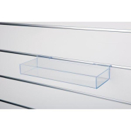 Bac 1 compartiment - 400x130x50mm - Polystyrène transparent - Pour petits produits ou flyers_1