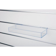 Bac 1 compartiment - 400x130x50mm - Polystyrène transparent - Pour petits produits ou flyers_1