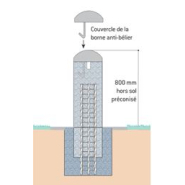 Borne anti-bélier pour zones sensibles - Hauteur hors sol 800 mm - Résistance renforcée_1