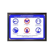 Cadre d'affichage format A3 en aluminium - Sécurité sanitaire - BCSA3IMO_1