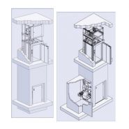 Monte-charges accessibles - Pylône autoporteur BKG France - Charge 500 kg - Type 500.10/49 et 500.15/59_1