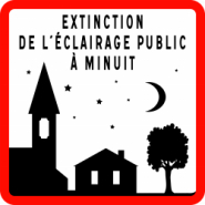 Panneau extinction de l'éclairage public - personnalisable - aluminium ou résine - tailles normées disponibles_1