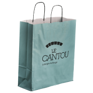 Sac poignée papier torsadé - 100% recyclable - 90 à 110 gr - parfait pour bijouteries, pâtisseries, caves, brasseries, selleries, magasins de prêt-à-porter et cosmétiques_2