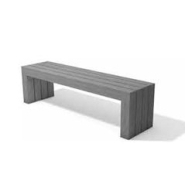 Banc public puriste et urbain en plastique recyclé - Gamme CALERO - Longueur 150 cm - ADS Equipements EURL_1