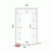 Chambre froide négative CRNF1830 Blanc 1800 x 3000 x 2200 mm TEFCOLD_1