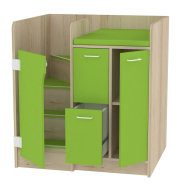Change avec escalier fixe : porte   tiroirs