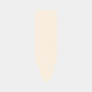 Housse de table à repasser taille B -124 x 38 cm, set complet - Ecru, 100% coton avec sous-couche 8mm - Pour fers ordinaires et fers à vapeur_1