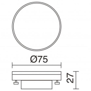 Lampe LED T2 GX53 - Ampoule LED 3W, 4000K - Usage intérieur/extérieur - Marque ACCESORIOS_1