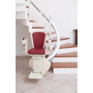 Monte-escalier monorail adapté aux escaliers arrondis - Handicare tournant Freecurve_2