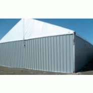 Tente de stockage fermée classique - structure aluminium fixe - couverture multi-éléments - ancrage platine - 25x10x3m_1