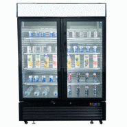 Armoire vitrée positive - 1300L - Froid ventilé - Éclairage LED - Serrure et roues avec freins_1