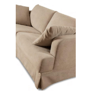 Canapé convertible express VIENA 160x190 cm - Base juponnée - Tissu personnalisable - Matelas épais 13 cm_1