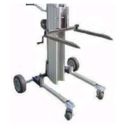 Diable élévateur manuel, léger, portable en aluminium avec roues à empattement réglable, capacité 180 kg à 2,9m_1