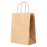 Sac publicitaire en papier kraft - poignée torsadée - 100 g/m² - marron - 50 g_1