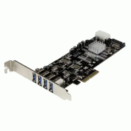 Carte Contrôleur PCI Express vers 4 Ports USB 3.0 avec 2 voies dédiés de 5 Gb/s - UASP - Alim SATA /_1