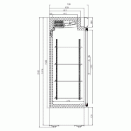 Congélateur 2 portes en verre l1370 négative 7450.0157 COMBISTEEL_1