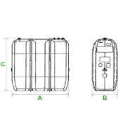 Cuve Adblue - Renson - 1600L - Groupe électrique 230V, simple paroi PEHD_1