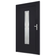 Vidaxl porte d'entrée anthracite 98x190 cm pvc 3187904_1