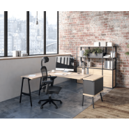 Bureau open space collaboratif flexible et modulaire - Alto - Buronomic avec plateaux ergonomiques et connectique intégrée_1