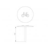 Clou de voirie bombé en inox 316L - Urban'nt - Ø 100mm - CL100-L - finition brossage circulaire avec logo personnalisable_1