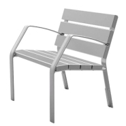 Fauteuil public Modo-10 - 7 lames en aluminium anodisé ou peint en bleu - 70 cm_1