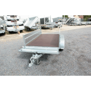 Remorque utilitaire multi usage sans frein avec 4 ridelles amovibles idéale pour le transport des particuliers comme des pros - erde expert lc 242 galva_1