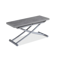 Table basse relevable extensible Colibri - ultra compacte - mélaminé finition béton - 100 x 45/90 cm - réglable 35 à 76 cm_1