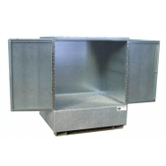 Armoire de rétention en acier galvanisé avec caillebotis galva - 440 L_1