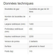 Armoire de sécurité pour bouteilles de gaz DGF 4 - 116952W - stockage extérieur, robuste et sécurisée_1
