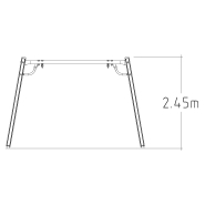 Balançoire Goro Wooden Post - Module de base galvanisé - Fondation à enterrer - réf 8078143 - Hags_1