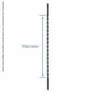 Barreau carré 12mm torsadé H.950mm_1