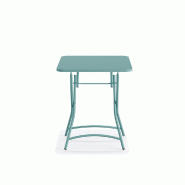 Breeze - Table de bistrot pliable 60x60 cm en métal Bleu_1