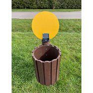 Corbeille tri sélectif 100 % plastique recyclé - FRANCFORT - Volume 55L - Couvercle multicolore_1