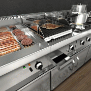 Cuisinière électrique - 4 kW - 2 plaques rondes - incl. Soubassement avec 1 porte  - Mario 600 | GGM -EHK46-E-UBK46-E_1