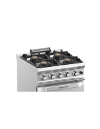 Fourneau 4 feux gaz sur four gaz - 5.5 Kw - Acier inoxydable - Modèle IPX5 - MBM - Gamme DOMINA PRO 700_1