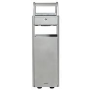 Cendrier corbeille sur pied KOPA - Réf. 56431 - Rossignol - 6L/30L - Gris métal_1