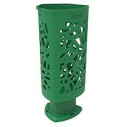 Corbeille publique en polyéthylène moulé haute densité - Traitée anti-UV et anti-graffiti - Modèle Mantille_1