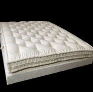 Matelas pure laine - fait main - 18 cm de hauteur - laine Blanche du Massif Central - coton bio GOTS_1
