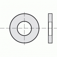 Rondelles plates série moyenne Mu inox A4, diamètre 4 mm, boîte de 200  pièces