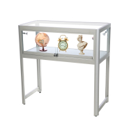 Vitrine d'exposition table /comptoir Aluminium Noir led Réf : 2228413_1