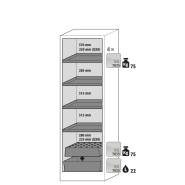 Armoire de sécurité anti-feu Q-CLASSIC-90 modèle Q90.195.060 - Réf 30072-040-33602 - Type 90 - Conforme NF EN 14470-1_1