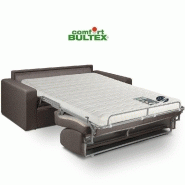 Canapé convertible express CRÉPUSCULE - Matelas comfort BULTEX® 140x195 cm - Polyuréthane taupe_1