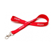 Cordon textile pour badge 15 mm - Pré-imprimé VISITEUR - Avec crochet métal ou plastique, système sécuritaire_1
