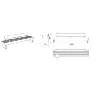 LBQ150-10 - Banc connecté avec dossier et table intégrée - mmcité 1 a.S. - hauteur 795 mm_1