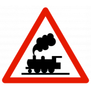 Panneau de danger A8 - Passage à niveau sans barrière ni demi-barrière - WP Signalisation_1