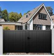 Portail aluminium NICE - portnice300170g - design chic, gris anthracite, motorisable_1