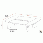 Table de réunion Larus pour 8 à 10 personnes - Dellarovere - 314, Chêne_1