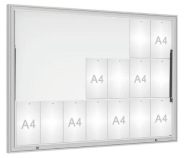 Vitrine extérieure Classique anodisée - Affichage simple face - Taille de 4 à 21 A4 - Vitrage Plexi chocs ou Verre sécurisé_1